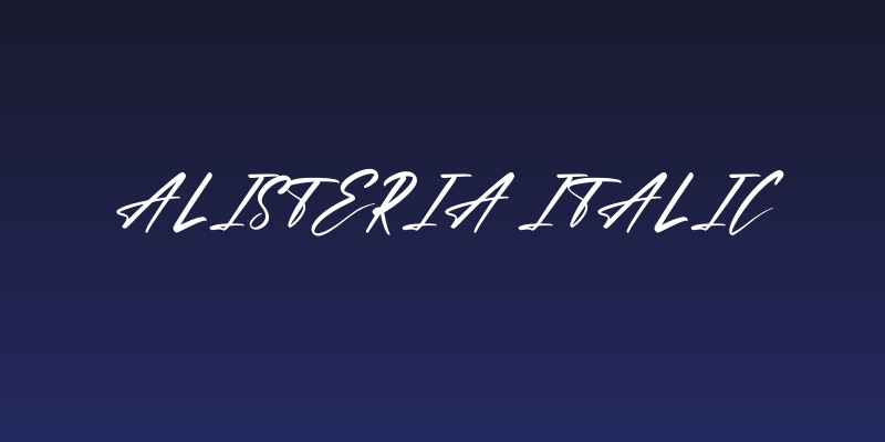 Alisteria Italic Social Header