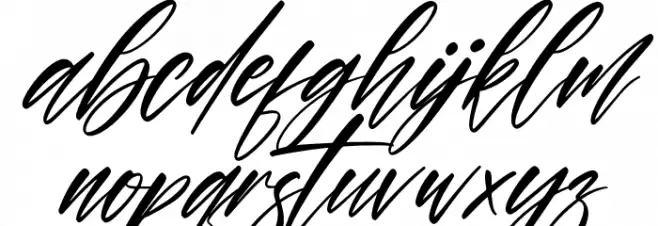 Alisteria Italic फ़ॉन्ट लोअरकेस