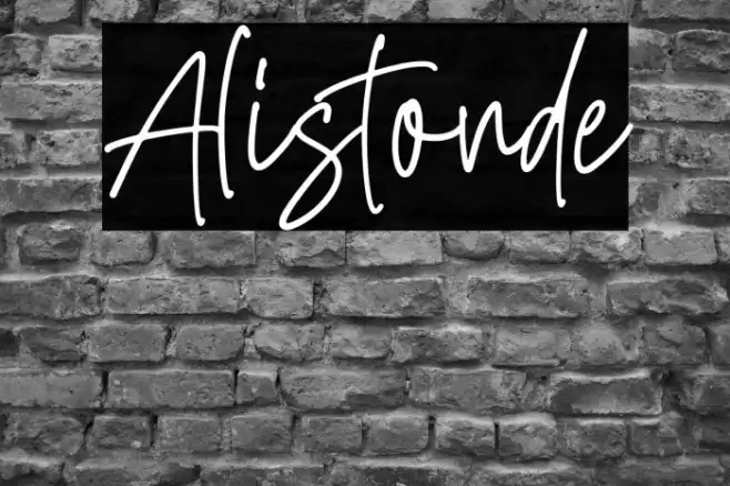 Alistonde फ़ॉन्ट examples
