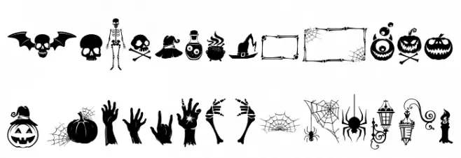 Alit Halloween Regular フォント 大文字