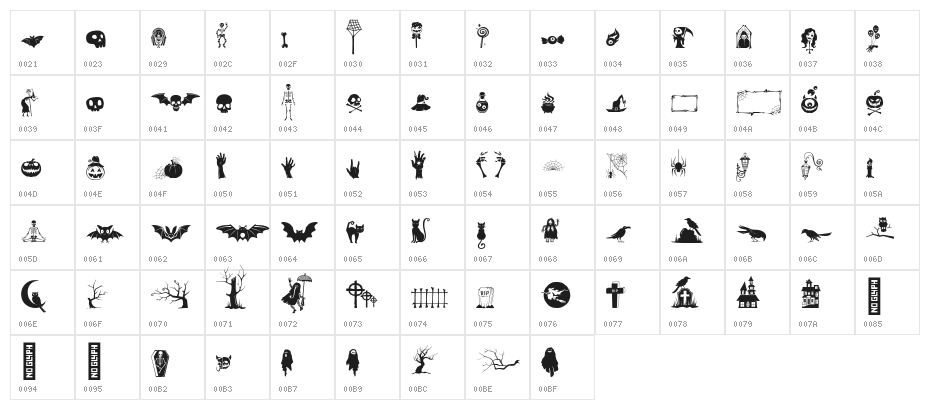 Alit Halloween Regular Character Map