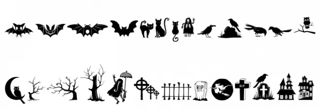Alit Halloween Regular خط أحرف صغيرة