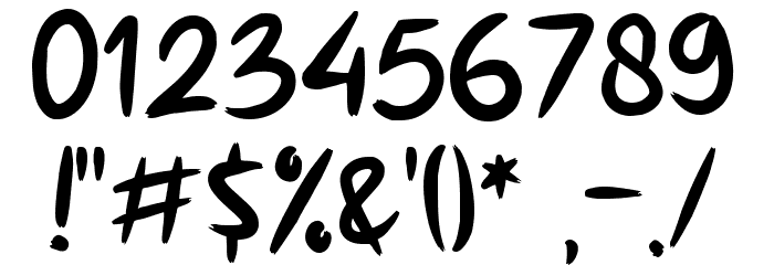 Alita Brush Font OTHER CHARS