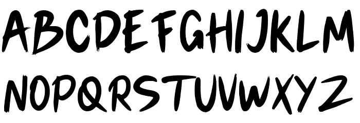 Alita Brush Font LOWERCASE