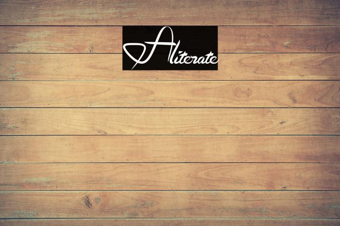 Aliterate Example 1