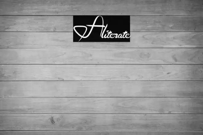 Aliterate Шрифта examples