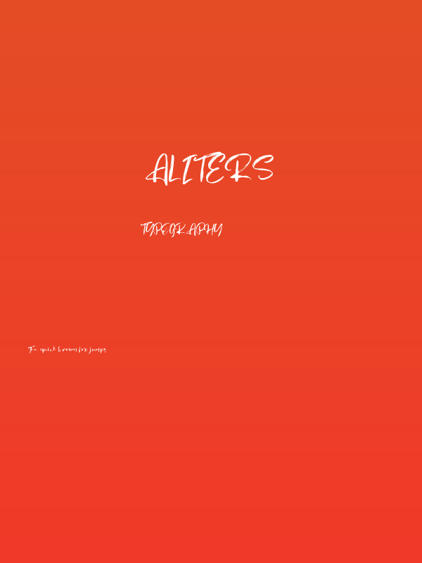 Aliters Poster