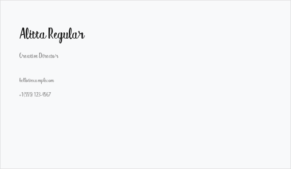 Alitta Regular Business Card