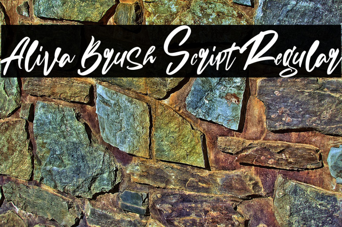 Aliva Brush Script Regular Example 1