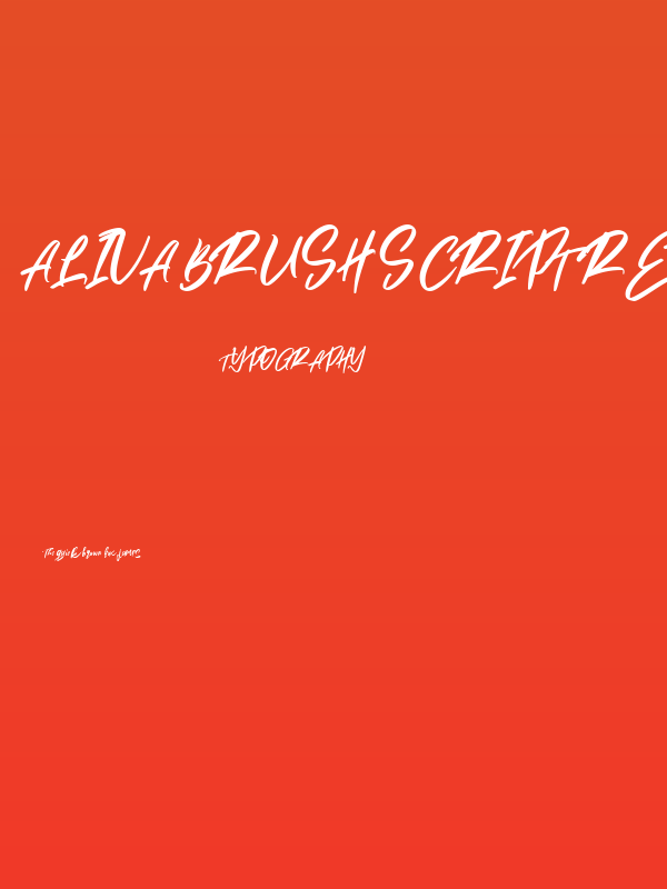 Aliva Brush Script Regular Poster