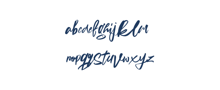 Aliva Brush Script Regular Lowercase