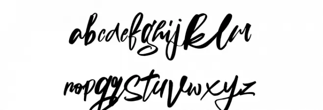 Aliva Brush Script Regular Schriftart Kleinbuchstaben