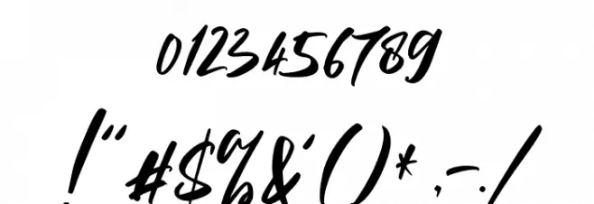 AlivaBrushScript-Regular Font OTHER CHARS