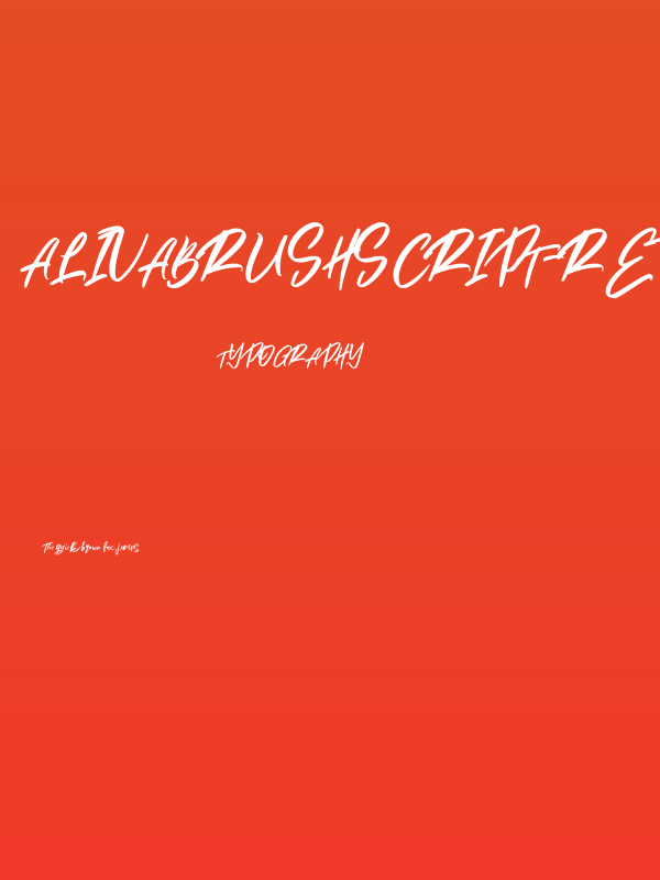 AlivaBrushScript-Regular Poster
