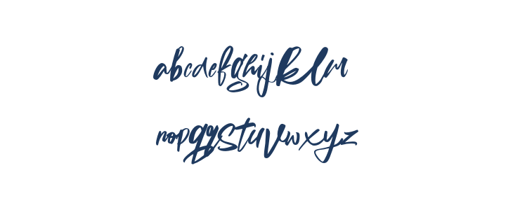 AlivaBrushScript-Regular Lowercase