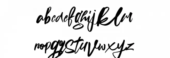 AlivaBrushScript-Regular 字体 小写