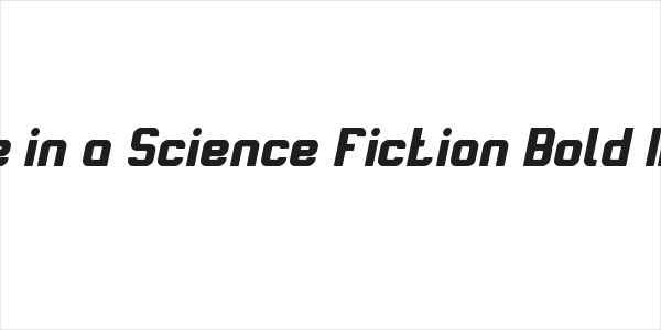 Alive in a Science Fiction Bold Italic Logo