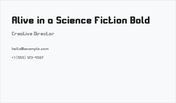 Alive in a Science Fiction Bold Business Card