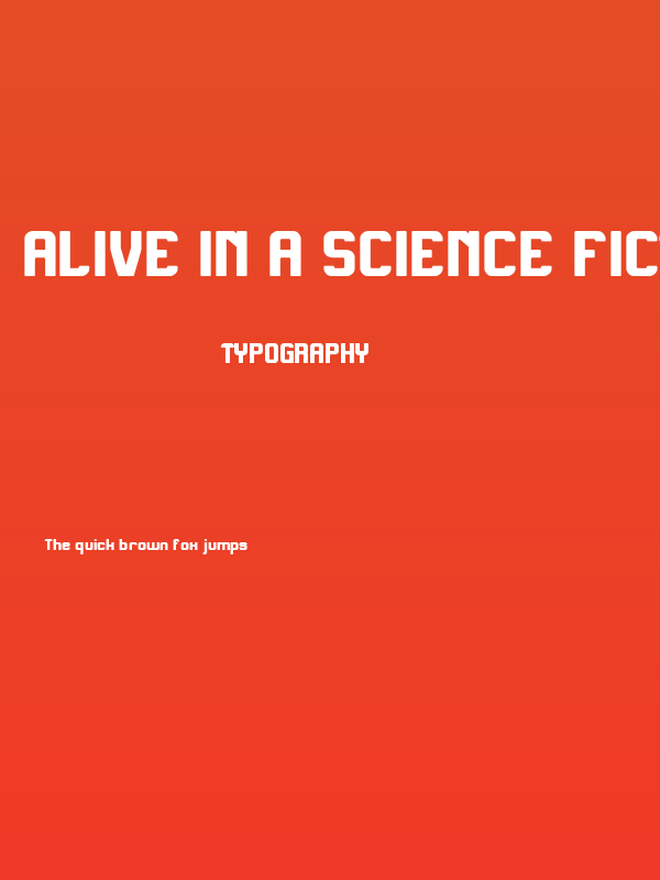 Alive in a Science Fiction Bold Poster