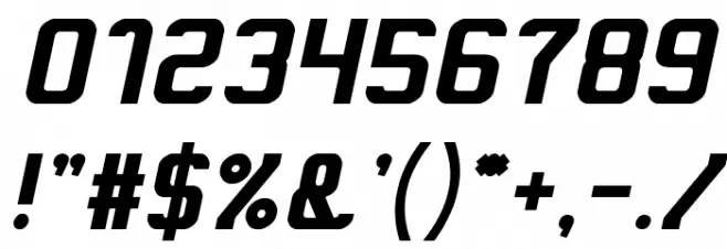 Alive in a Science Fiction Italic Font OTHER CHARS