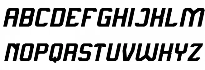 Alive in a Science Fiction Italic Schriftart Groß