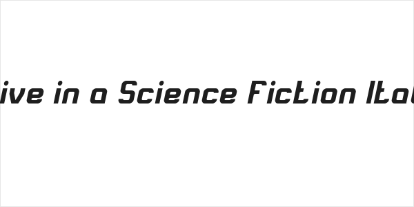 Alive in a Science Fiction Italic Logo