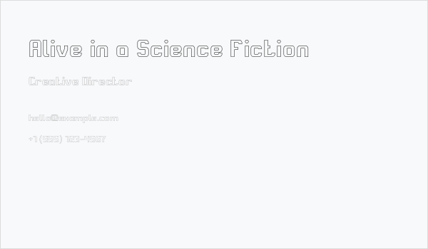 Alive in a Science Fiction Business Card