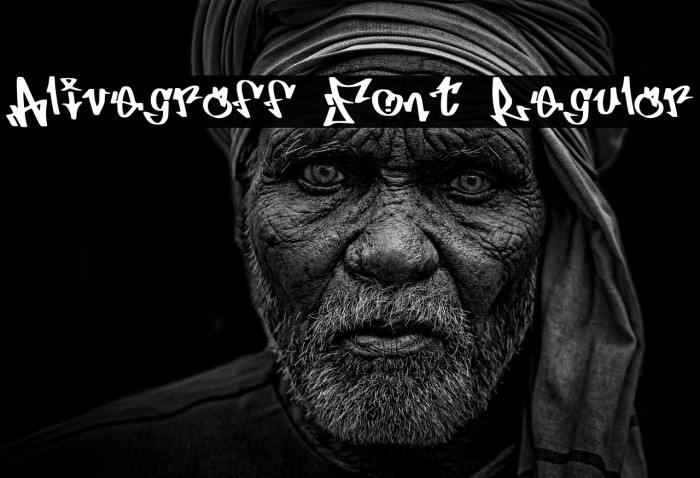 Alivegraff Font Regular Example 2