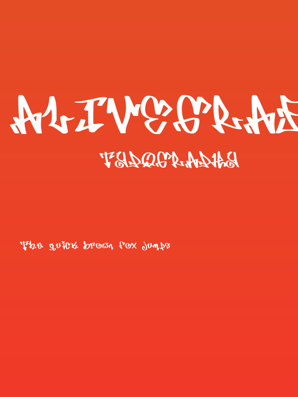 Alivegraff Font Regular Poster