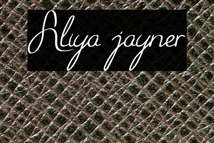 Aliya jayner Example 3