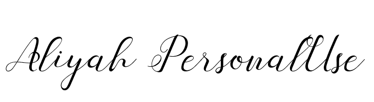 Aliyah PersonalUse  Free Fonts Download