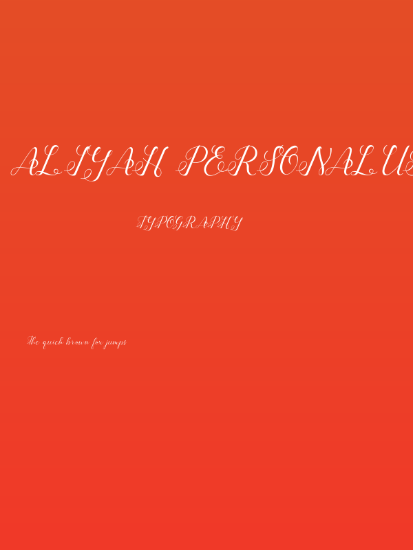 Aliyah PersonalUse Poster