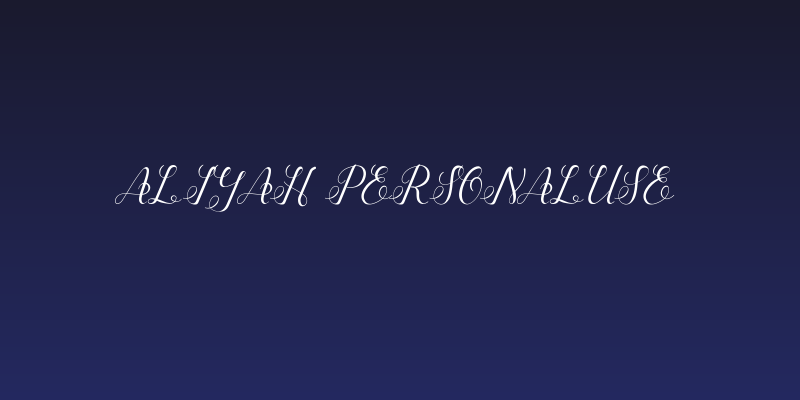 Aliyah PersonalUse Social Header