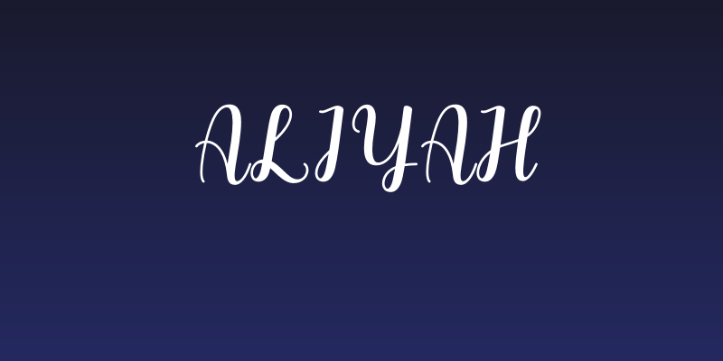 Aliyah Social Header