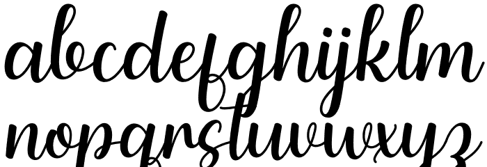 Aliyah Font LOWERCASE
