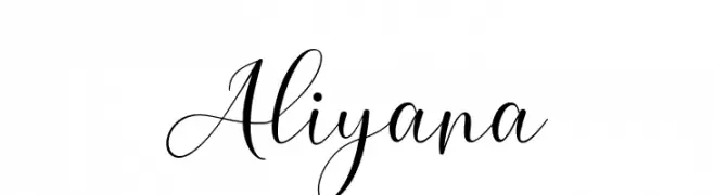 Aliyana  Free Fonts Download