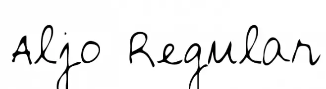 Aljo Regular  font caratteri gratis