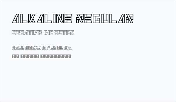 Alkaline Regular Business Card