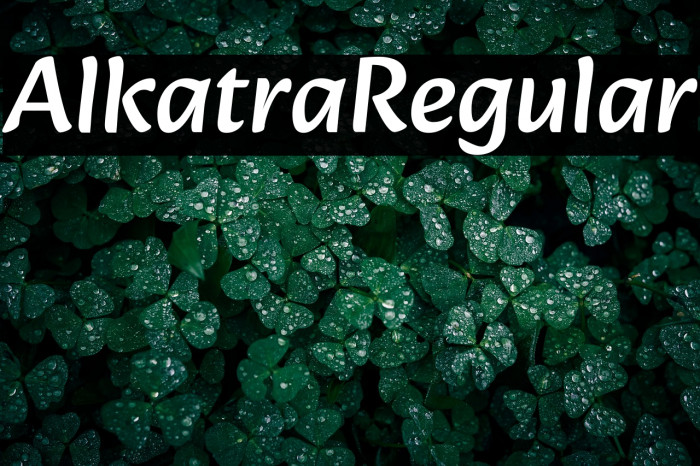 Alkatra Regular Example 1