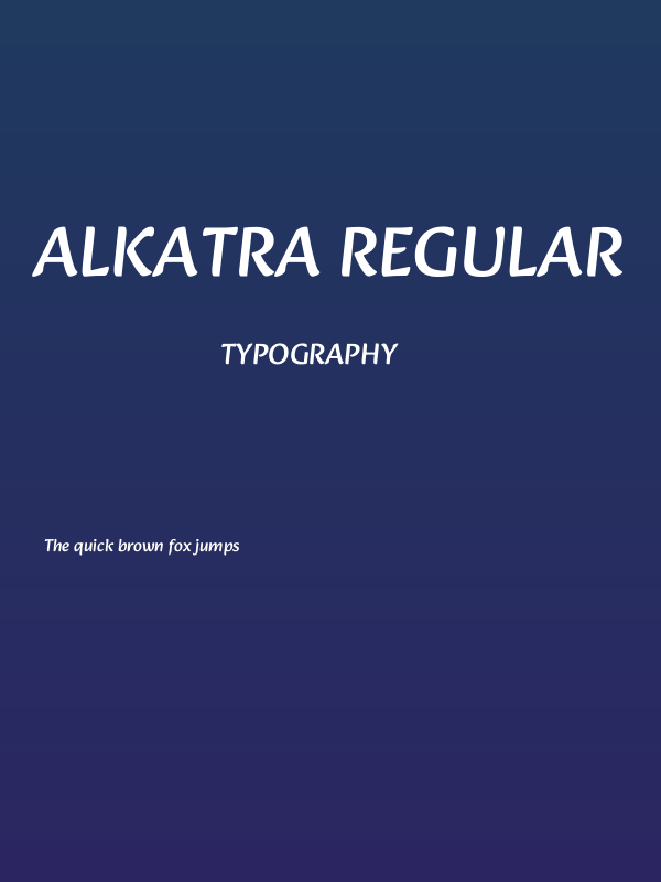Alkatra Regular Poster