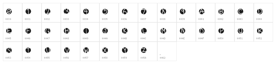 Alkine Regular Character Map
