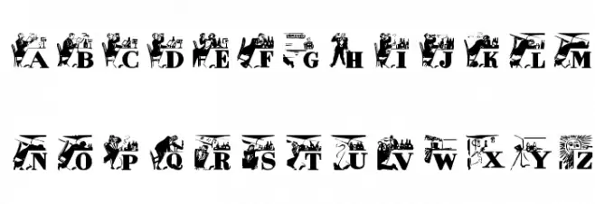 AlkoInitials 字体 大写