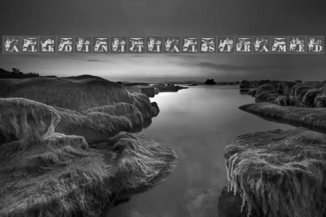 AlkoInitialsFramed Font examples