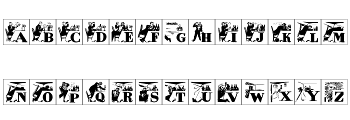 AlkoInitialsFramed Font LOWERCASE