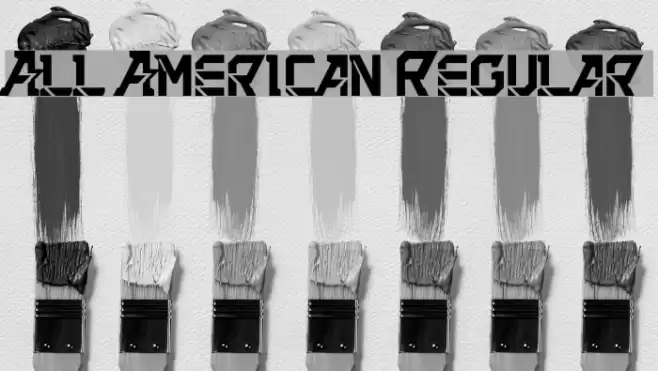 All American Regular Font examples