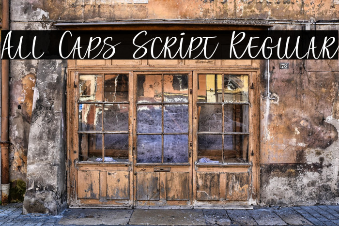 All Caps Script Regular Example 3