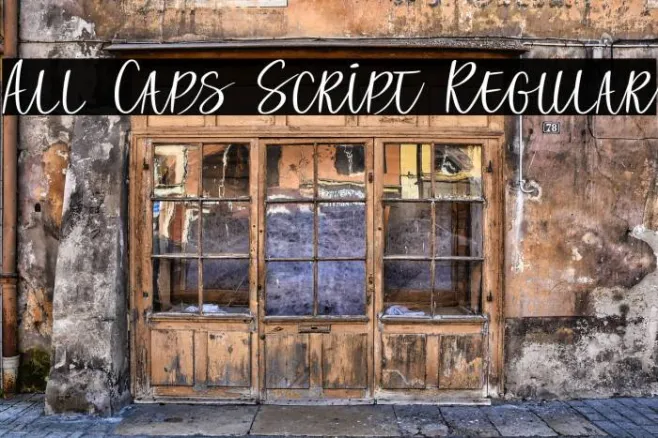 All Caps Script Regular Example 3