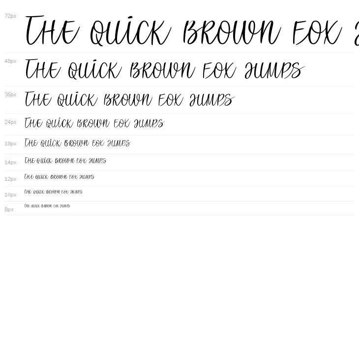 All Caps Script Regular Waterfall