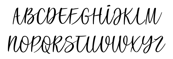 All Caps Script Regular Font LOWERCASE