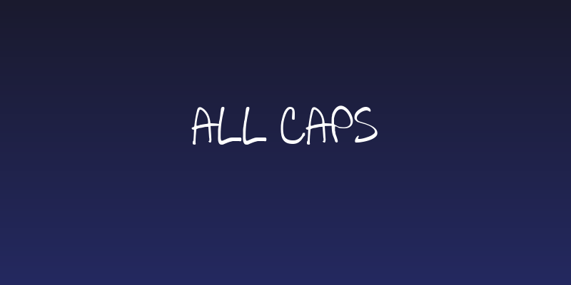 All Caps Social Header